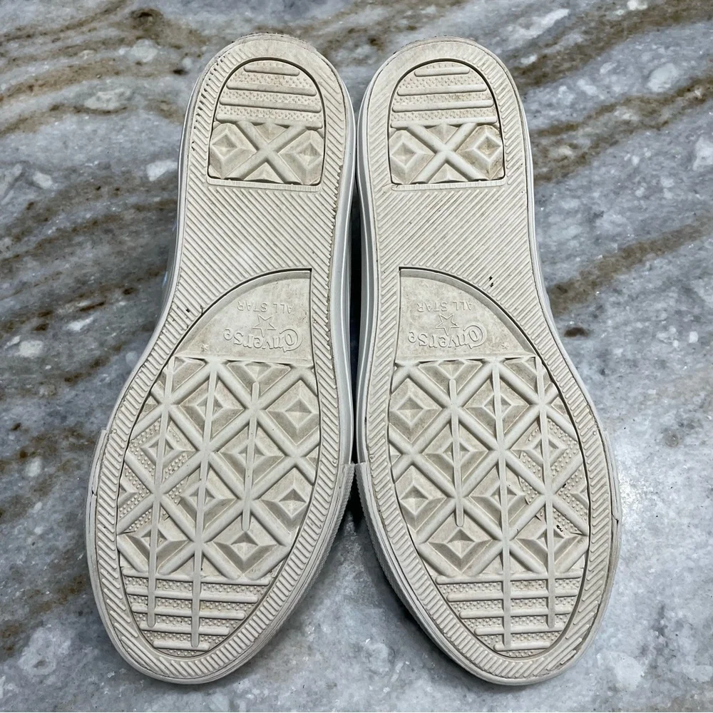 CONVERSE BEIGE LEATHER LOW SHOES